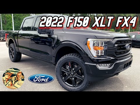 NEW 2022 FORD F150 XLT FX4: Leveled, Tire Swapped & Blacked Out - Walkaround, Startup & Interior