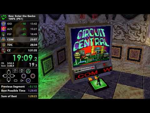 Gex: Enter the Gecko - 100% Speedrun - 1:30:59