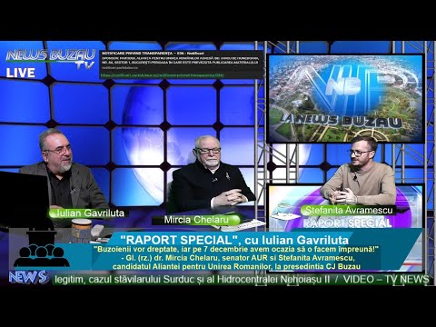 LIVE - TV NEWS BUZAU - "RAPORT SPECIAL", cu Iulian Gavriluta. "Buzoienii vor dreptate, iar pe 7 dece