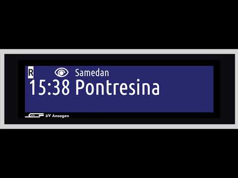 RhB Durchsage - Einfahrt des Regio nach Pontresina (Deutsch + Rumantsch Puter)