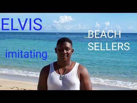 Elvis imitating beach sellers from Playa Dorada