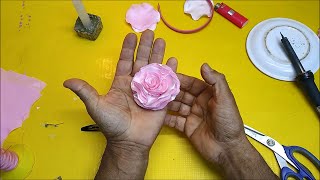 Como fazer FLÔR TECIDO NOBRE, CETIM