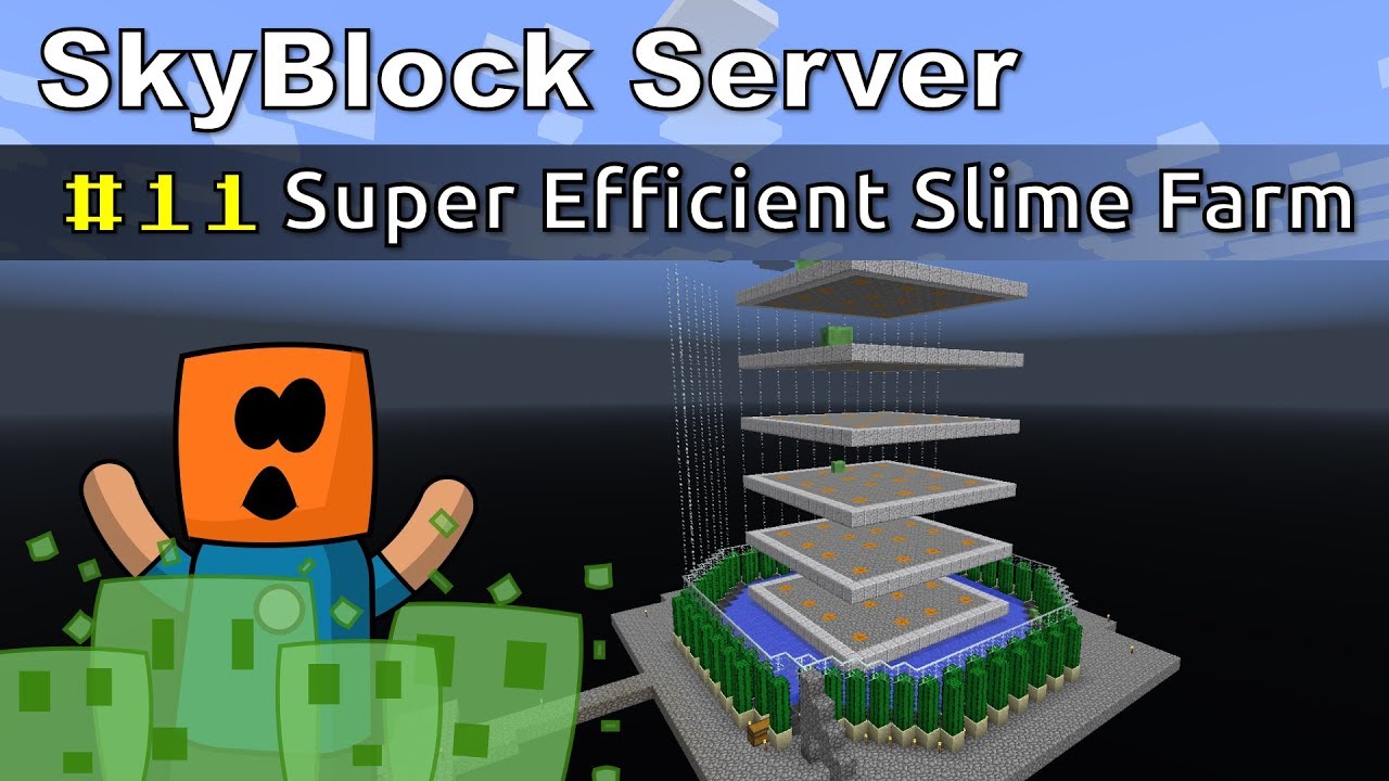 Minecraft SkyBlock ep11 | Super Efficient Slime Farm