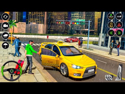 US Taxi Car Driving Simulator - Yellow Cab Service Offroad Driver - Android Gameplay [QHD]