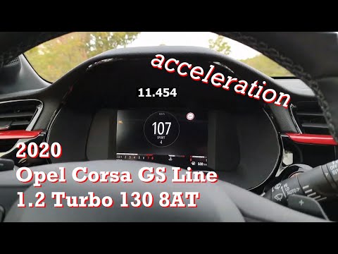 2020 Opel Corsa GS Line 1.2 Turbo 130 8AT - acceleration | autofilou