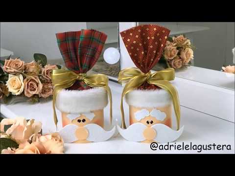 DIY- Reutilizando lata de leite: Papai Noel