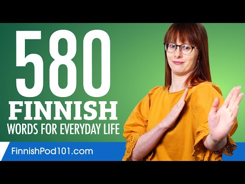 580 Finnish Words for Everyday Life - Basic Vocabulary #29