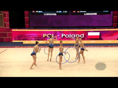 Poland (POL) - 2019 Rhythmic Worlds, Baku (AZE) - Qualifications 3 Hoops + 2 Pairs Of Clubs