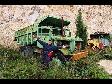 The drama of a quarry, abandoned trucks, destroyed EUCLID - Malta 2017