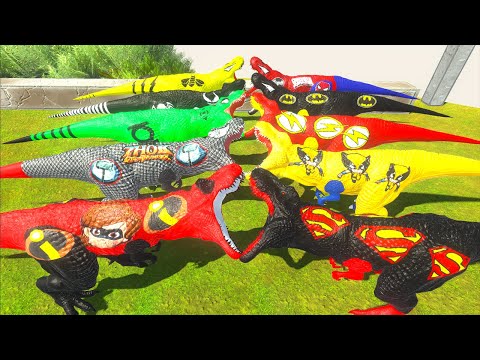 Tyrannosaurus Dc vs T-rex Marvel Speed Race Championship - Animal Revolt Battle Simulator