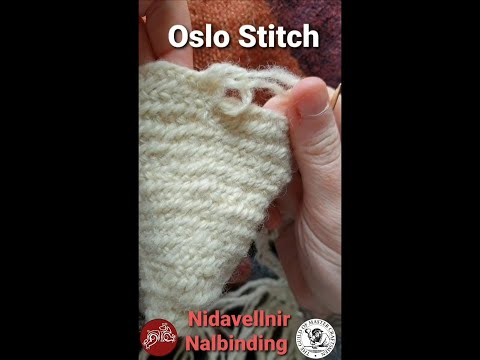 Nalbinding with Nidavellnir. The Oslo Stitch (Oslo Mitten) Demo.