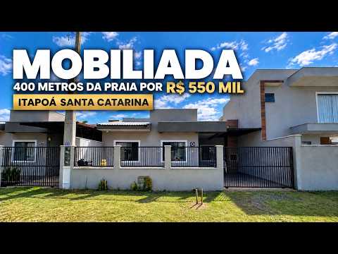 Casa mobiliada a 400 metros da praia