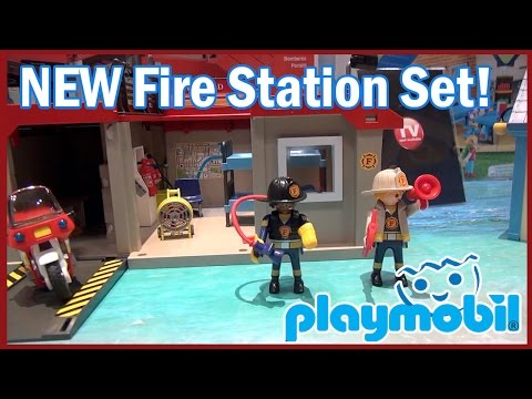 NEW TOYS! Playmobil Fire Station Playset for Kids!