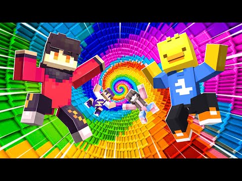4 Idiots vs The IMPOSSIBLE Spiral Dropper in Minecraft