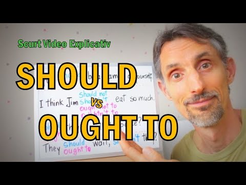 Lectia de Engleza - 𝐒𝐇𝐎𝐔𝐋𝐃 𝐬𝐢 𝐎𝐔𝐆𝐇𝐓 𝐓𝐎 (𝐚𝐦𝐛𝐞𝐥𝐞 𝐜𝐮 𝐬𝐞𝐧𝐬𝐮𝐥 𝐝𝐞 𝐀𝐑 𝐓𝐑𝐄𝐁𝐔𝐈) - English Lesson #should