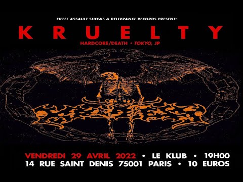 KRUELTY  (Japan)  Live Paris, Le Klub 29 04 2022