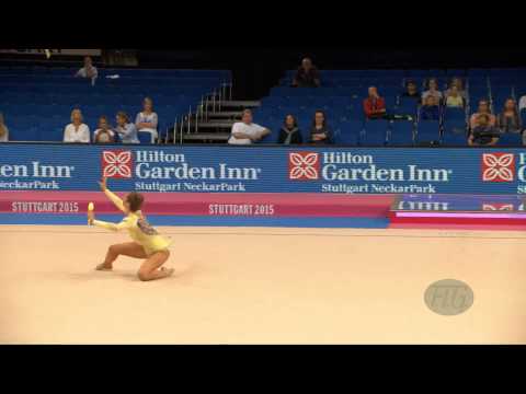 Mariya MATEVA (BUL) 2015 Rhythmic Worlds Stuttgart - Qualifications Clubs