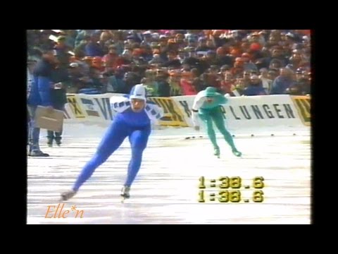World Championships Allround Innsbruck 1990 - 5 km Van der Burg - Zakarias