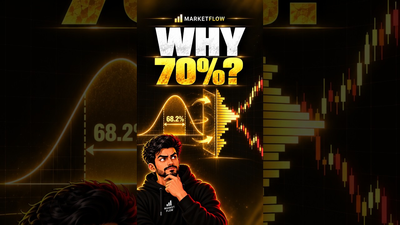 Why is the Value Area 70%? The Bell Curve Behind Volume Profile 🔔 #shorts #valuearea #volumeprofile