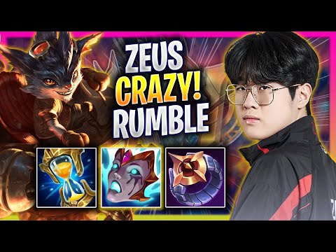 ZEUS CRAZY GAME WITH RUMBLE! - T1 Zeus Plays Rumble TOP vs Wukong! | Season 2024