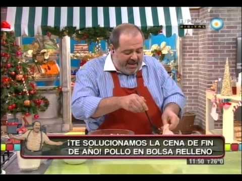 Pollo relleno en bolsa