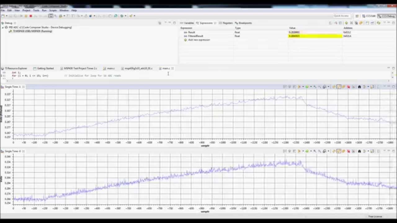 Code Composer Studio Graphing Tool Tutorial with MSP430G Launchpad