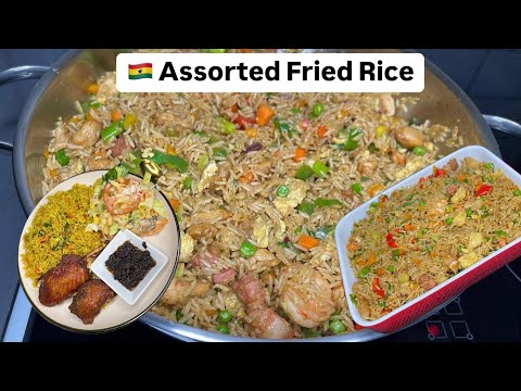 Ghanaian Fried Rice Recipe For The Holidays | Assorted Fried Rice Recipe| Lovystouch