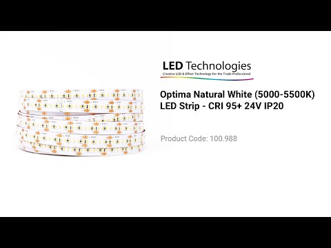 Optima Natural White (5000-5500K) LED Strip - CRI 95+ 24V IP20