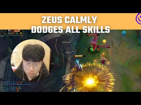 Zeus calmly dodges all skills | T1 Stream Moments