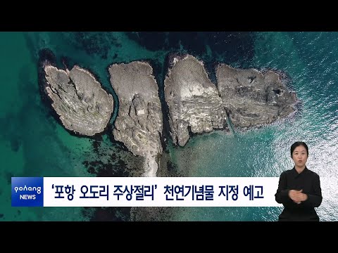 ‘포항 오도리 주상절리’ 천연기념물 지정 예고