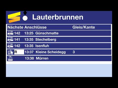 BOB Verabschiedung und Anschlüsse (Regio + Seilbahn) in Lauterbrunnen