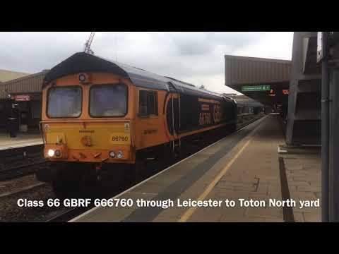 a day out at Leicester railway station catching different  66 222 170 180 158 156 class  27/721