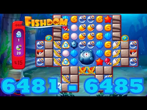 Fishdom Level 6481 - 6485 HD Walkthrough | 3 match puzzle | gameplay | android | 6482 | 6483 | 6484