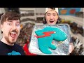 I Surprised MrBeast with a Giant Candy Logo?!