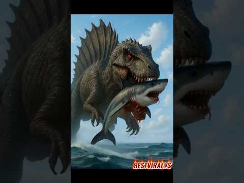 Great White Shark vs Humpback Whale, Vampire Squid, Spinosaurus Frilled Shark, Snail, Marine Wurm