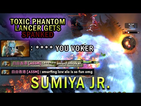 Sumiya Jr. Invoker SPANKS Toxic Phantom Lancer | Dota 2 Gameplay 7.28
