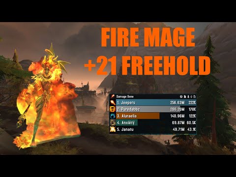 FIRE MAGE NERFED = 222k OVERALL DPS in a +21 FREEHOLD???