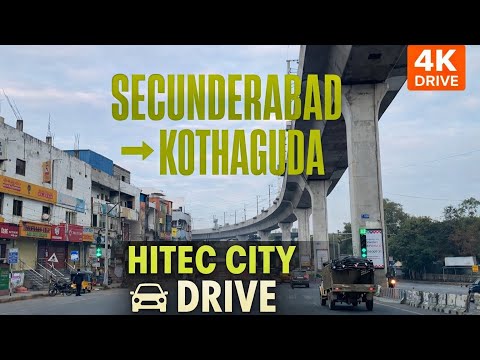 SW Volg #37| Drive from Secunderabad to Kothaguda via Sangeeth Circle Begumpet Hitech City Hitex 