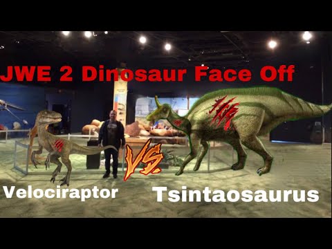 JWE 2 Dinosaur Face Off Velociraptor vs Tsintaosaurus