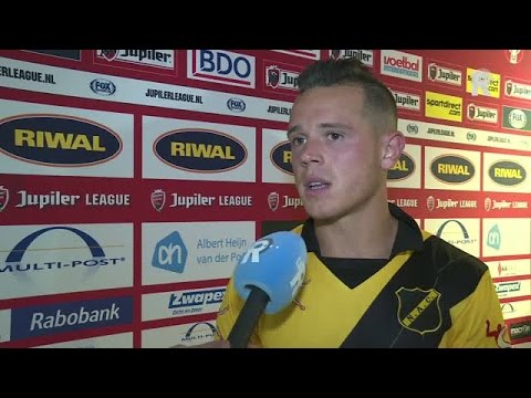 Giovanni Korte na afloop van FC Dordrecht - NAC Breda