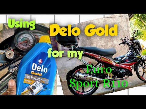 Change Oil Using Delo Gold for Motorcycle| Euro Sport R110