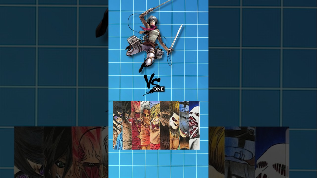 Can Mikasa Defeat all Titans in 1v1 Fight? #attackontitan #aot  #mikasaackerman