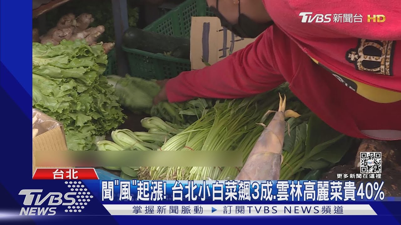 聞「風」起漲! 台北小白菜飆3成、雲林高麗菜貴40%