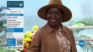 Antthony LaserCut Faux Suede Button Down Shirt