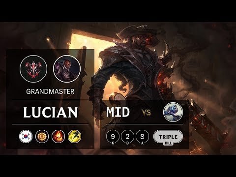 Lucian Mid vs Fizz - KR Grandmaster Patch 9.17