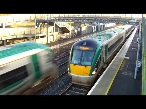 IE 22000 Class Intercity Trains at Kildare Station in Ireland