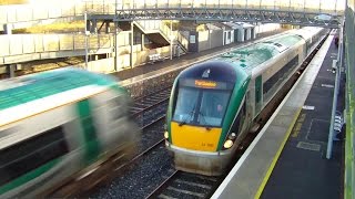preview picture of video 'IE 22000 Class Intercity Trains at Kildare Station in Ireland'