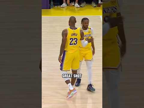 LeBron encouraging Bronny after the missed 3 🤝