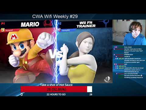 CWA Wifi Weekly 29 - Kyuwolf (Shulk, Mario) vs JonnySQ (Wii Fit Trainer, Mii Gunner) Grand Finals