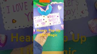 Hearts Pop Up Like Magic! 💙 Easy Father's Day Card Kids Can Make!